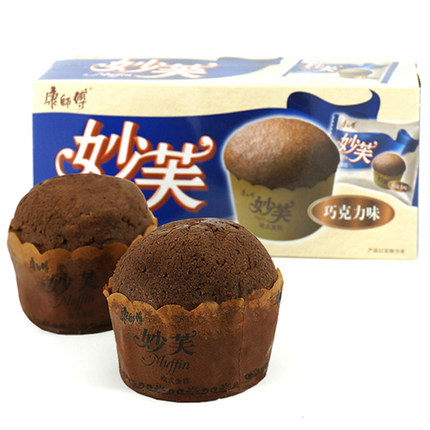 康师傅妙芙欧式蛋糕巧克力味盒装96g早餐糕点零食