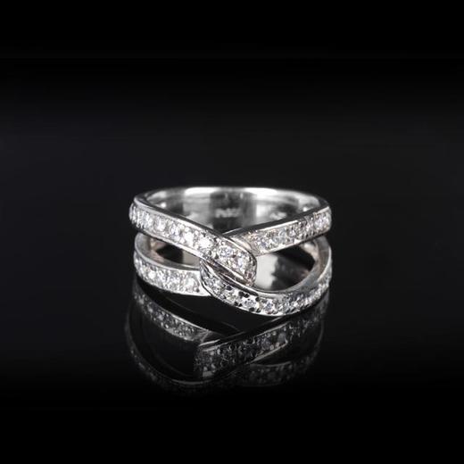 特惠！铂金镶钻戒指 商品图0