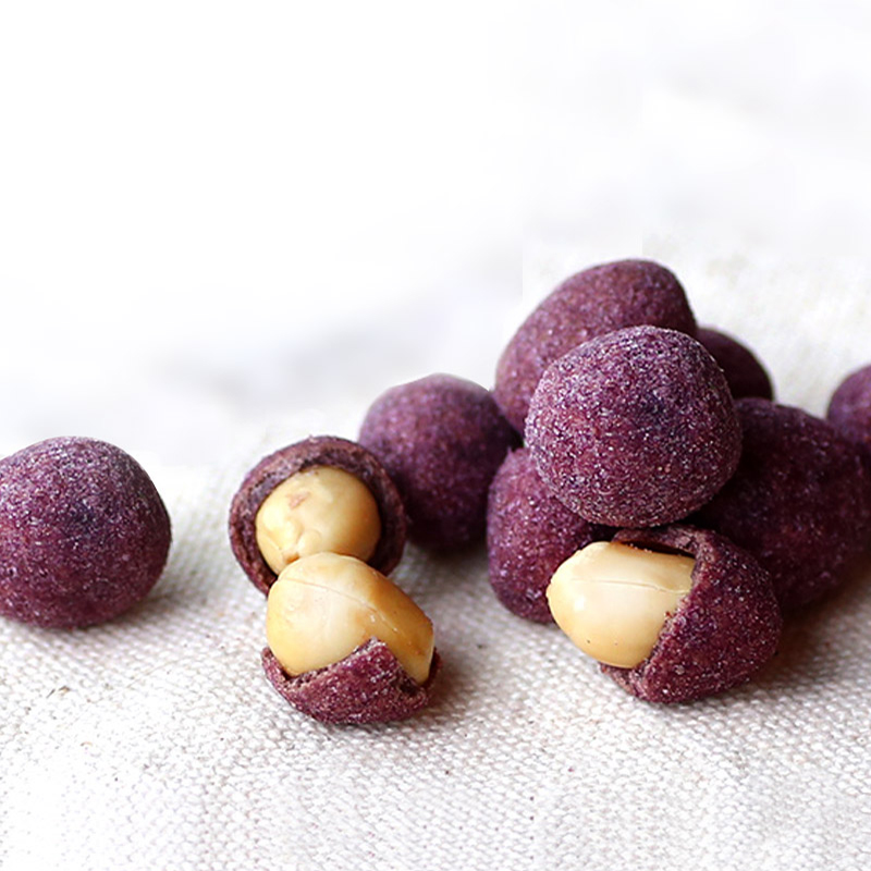 食分衷紫薯花生120g 坚果炒货花生米无添加特产零食休闲小吃食品