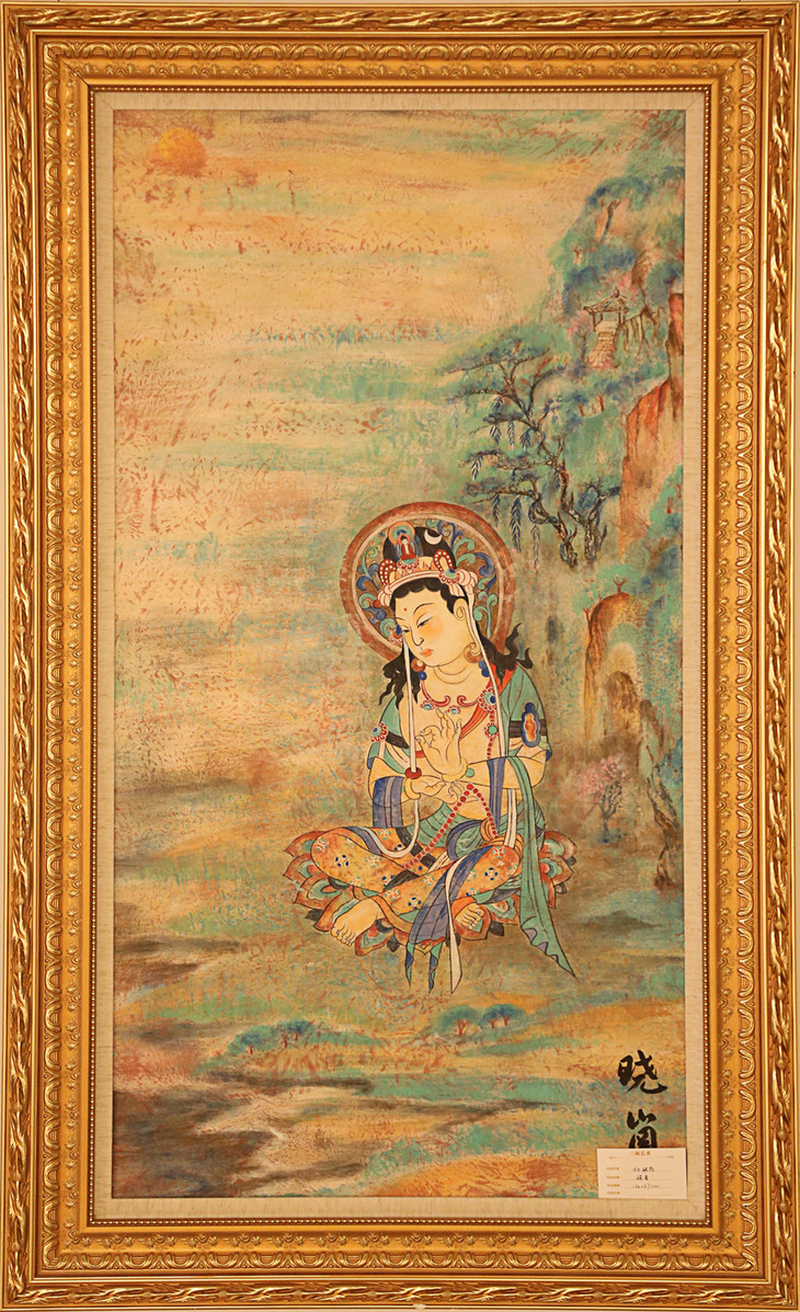 孙晓岗 《禅音》 岩彩 134cmx67cm