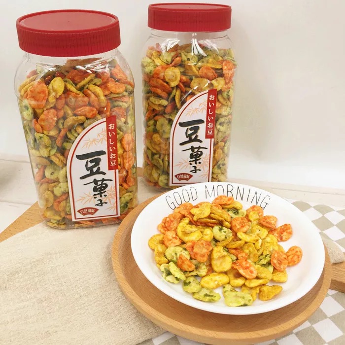 日本进口零食松川屋什锦豆果子综合蚕豆罐装300g