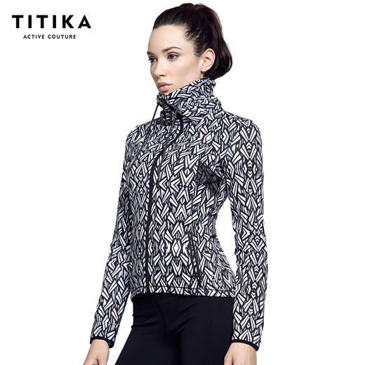 TITIKA女修身时尚跑步运动夹克上衣简约健身瑜伽外套51956 商品图1