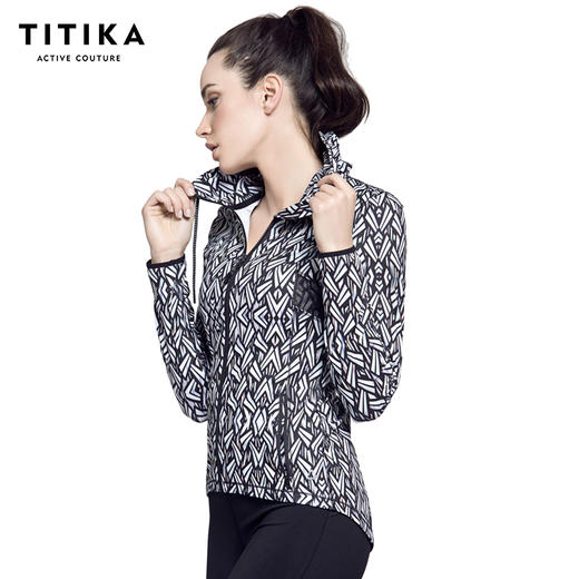 TITIKA女修身时尚跑步运动夹克上衣简约健身瑜伽外套51956 商品图2
