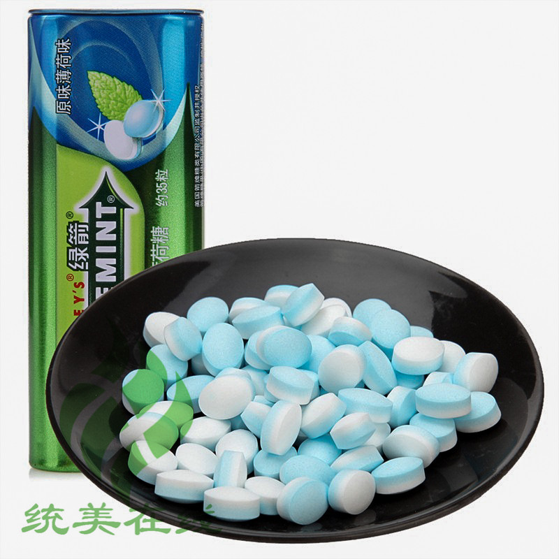 绿箭35粒无糖薄荷糖原味薄荷味23.8g*15瓶
