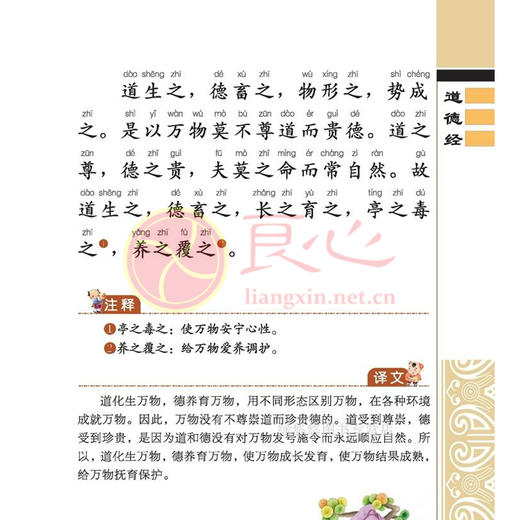 经典国学丛书阅读全彩绘注音版道德经青少年儿童诵读本畅销图书籍 商品图1