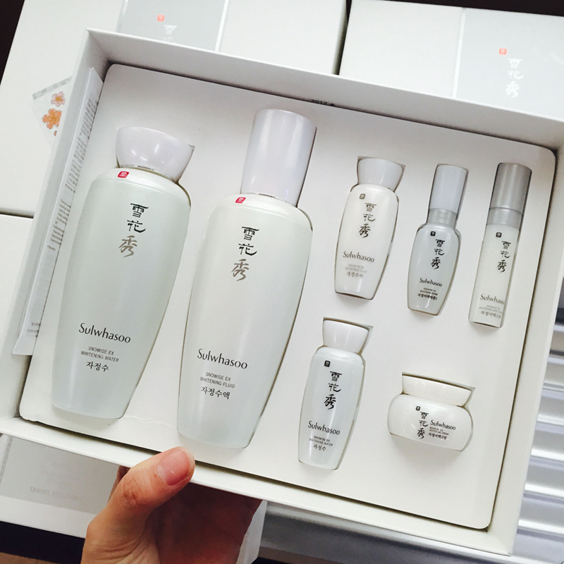 预售韩国正品代购 雪花秀7月最新限量版滋晶美白淡斑清爽水乳套装