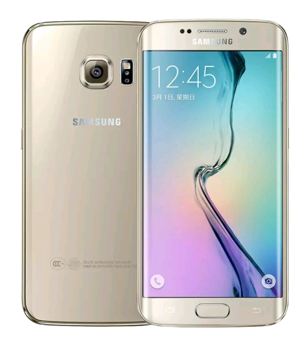 三星galaxy s6 edge (g9280)32g版 铂光金 全网通4g手机