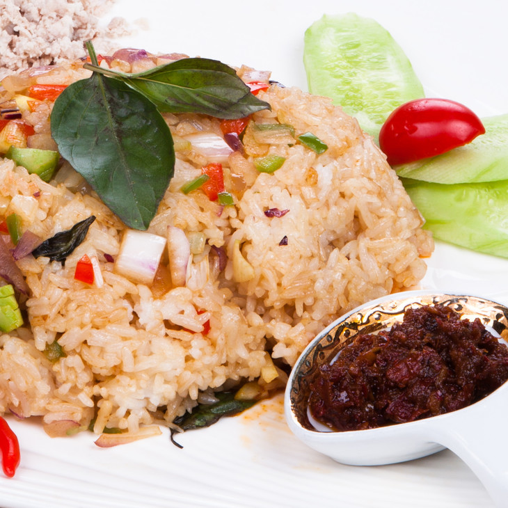 蝦醬(辣椒膏)炒飯 shrimp paste fried rice (chili paste )