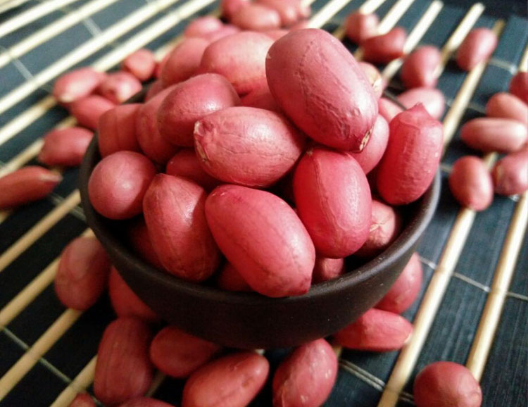 东北农家红皮花生米新货小粒生花生仁扶余四粒红花生米红衣花生米