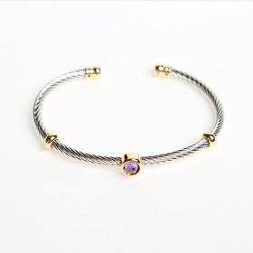 saint lee london modern系列手镯 铜镀18k金/仿水晶