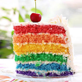 彩虹裸蛋糕