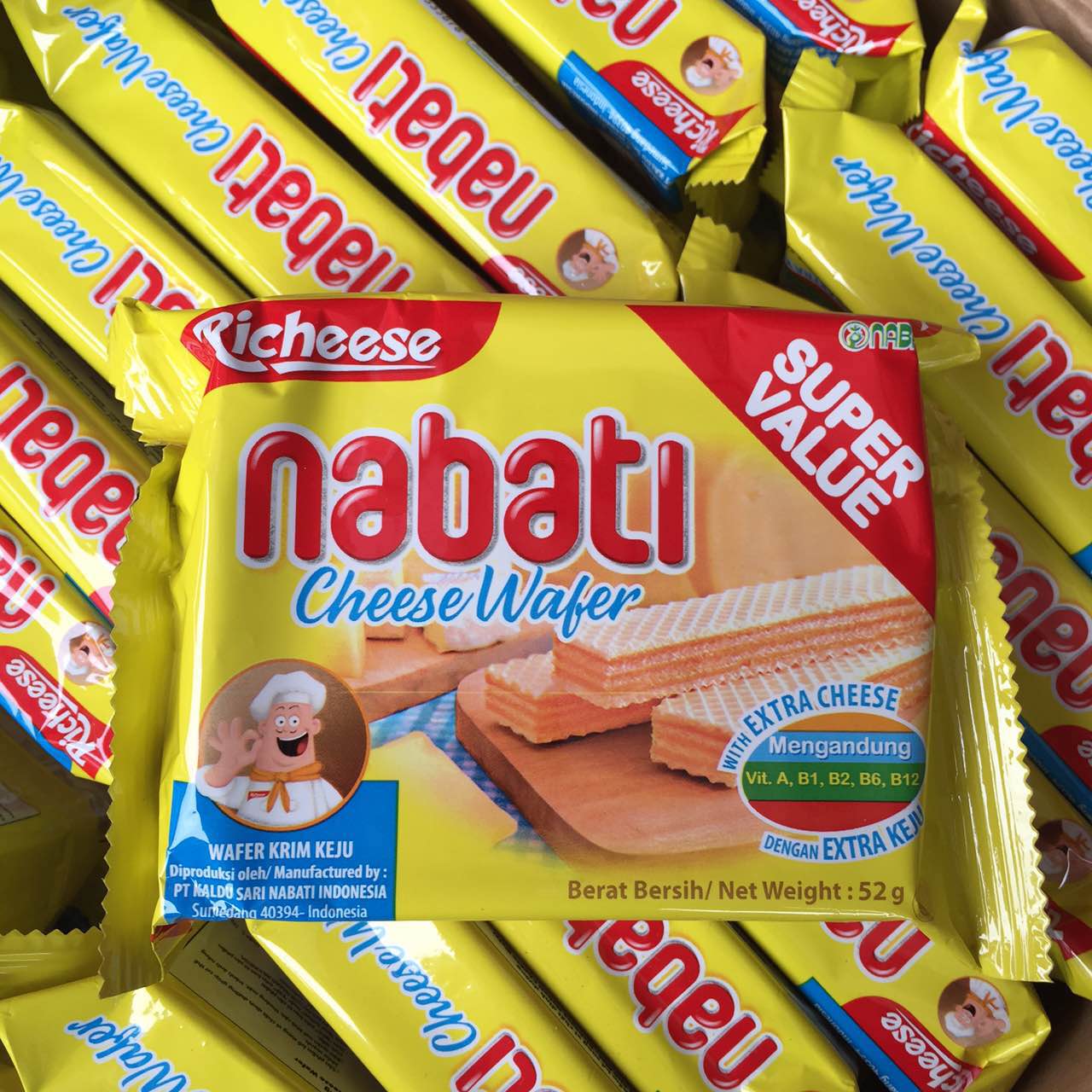 印尼纳宝帝威化饼袋装52g/包