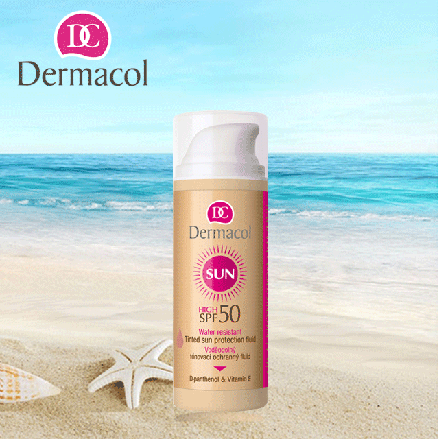 dermacol黛玛蔻纯天然植物spf50有色液体防晒 防水遮瑕