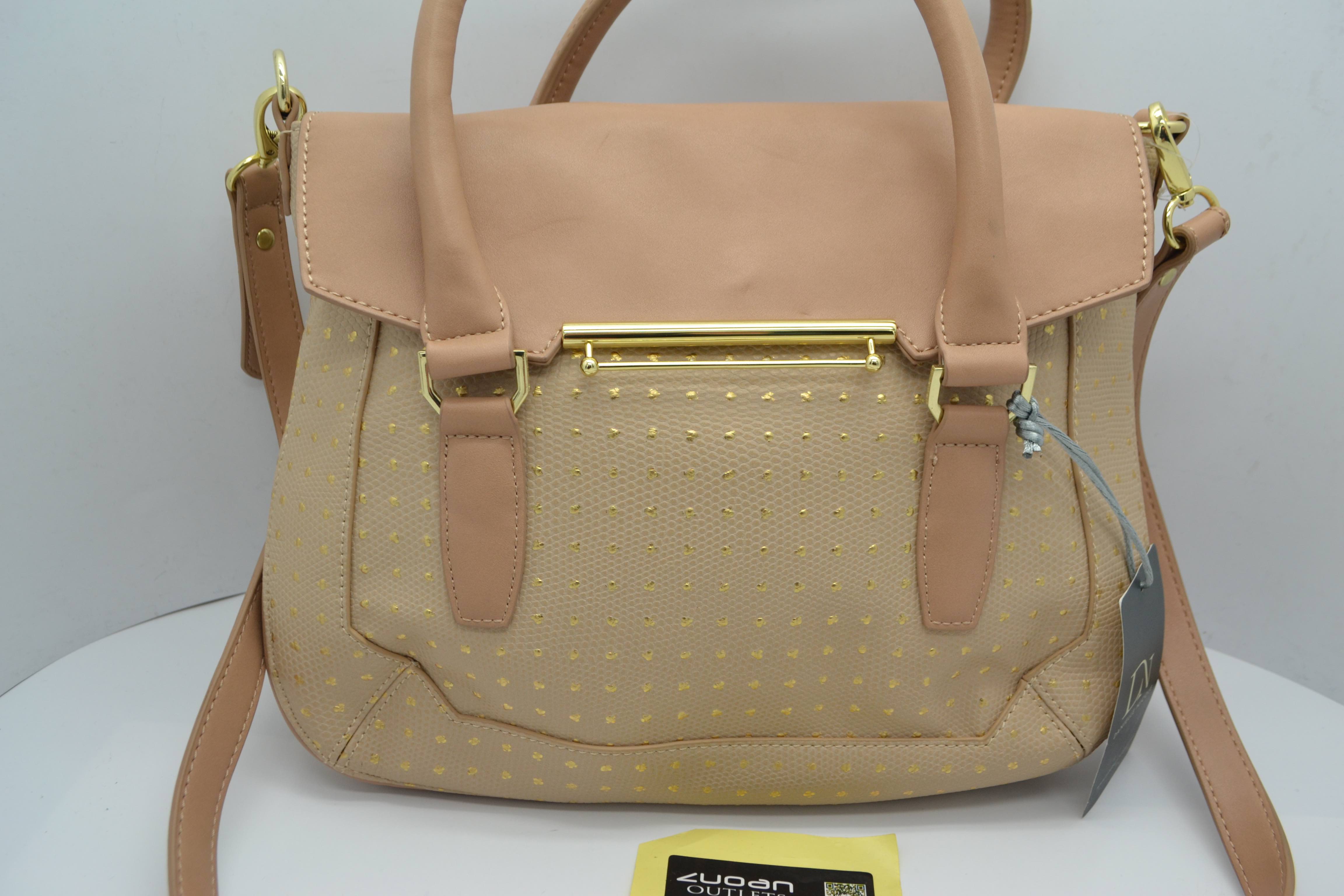 danielle nicole 浅黄色可拎可挎两用通勤包