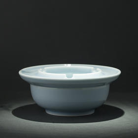 天蓝釉双层烟灰缸