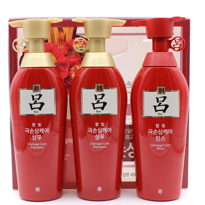 韩国进口正品 红色爱茉莉 吕洗发水 防脱深层修复400ml*3