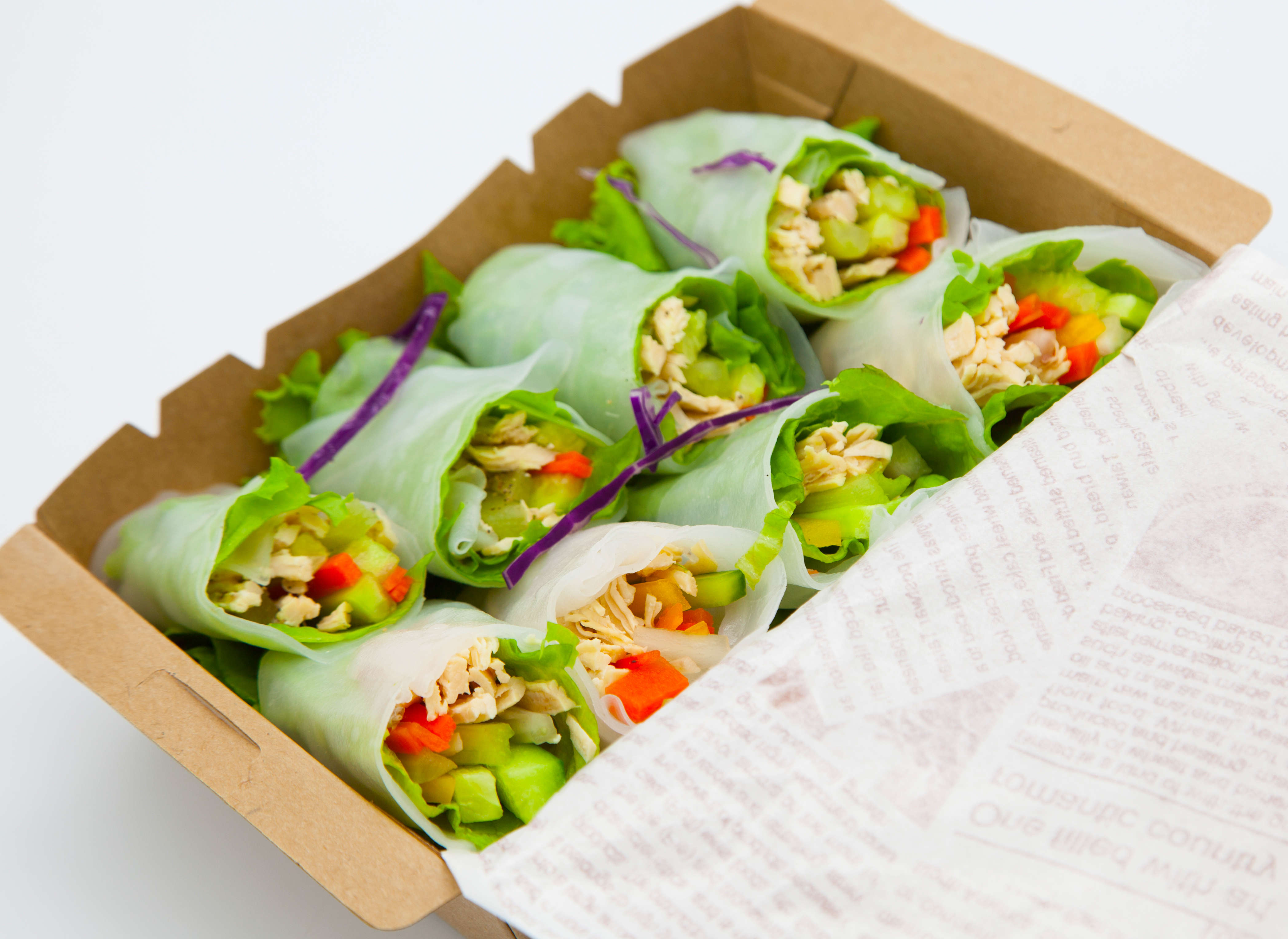 rice paper鸡肉蔬菜卷