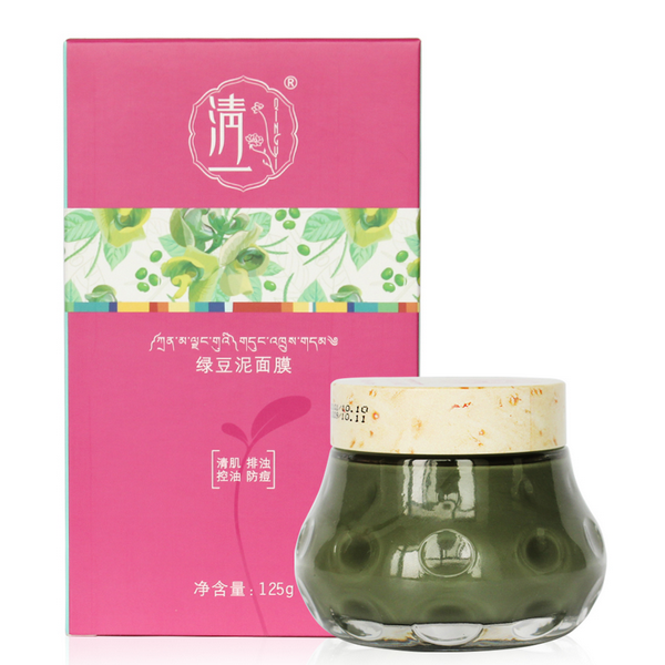 清一西藏红花绿豆泥面膜125g
