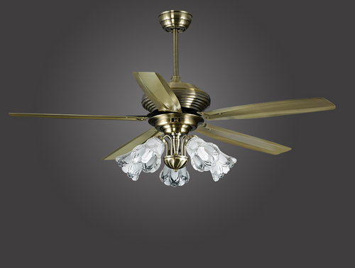 豪华铁片系列 sw1877青古铜56寸 吊扇灯 5头灯 壁控(可配摇控)