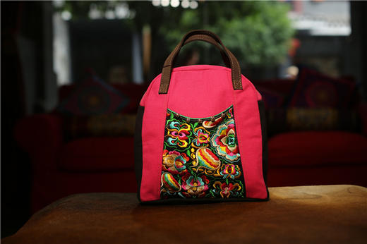 山谷居民品牌时尚苗绣单肩包/手提包 - 欢颜 商品图0