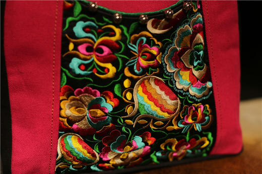 山谷居民品牌时尚苗绣单肩包/手提包 - 欢颜 商品图1