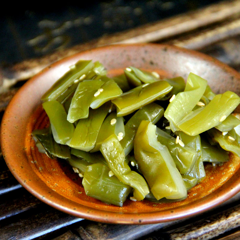 包邮一份吧海之脆海带500g即食小袋海带丝川香味海白菜裙带菜零食