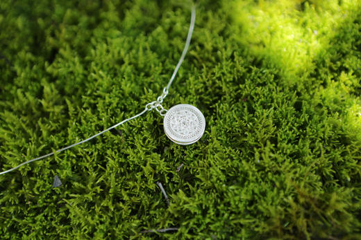 山谷居民品牌手工拉丝素银吊坠/不含链 - 小时光 商品图0