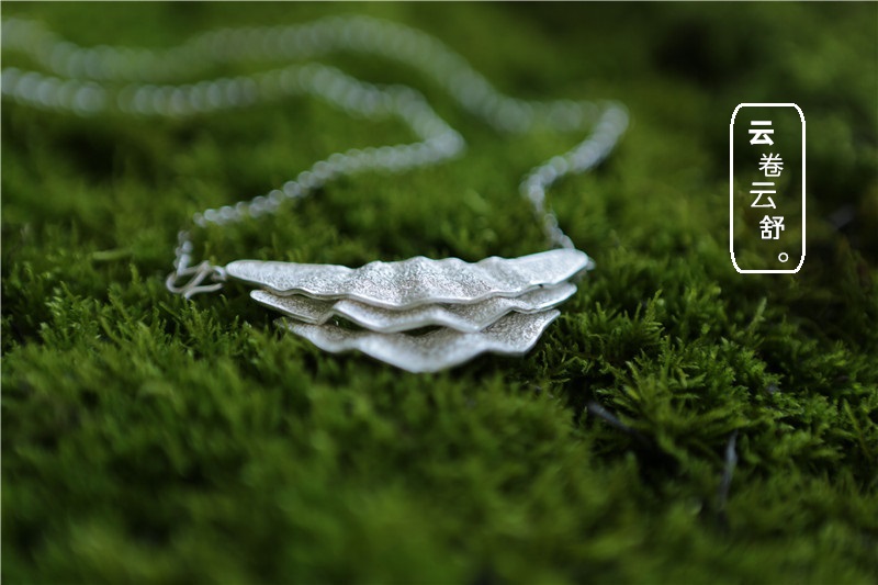 山谷居民品牌素银吊坠/不含链 - 云卷云舒