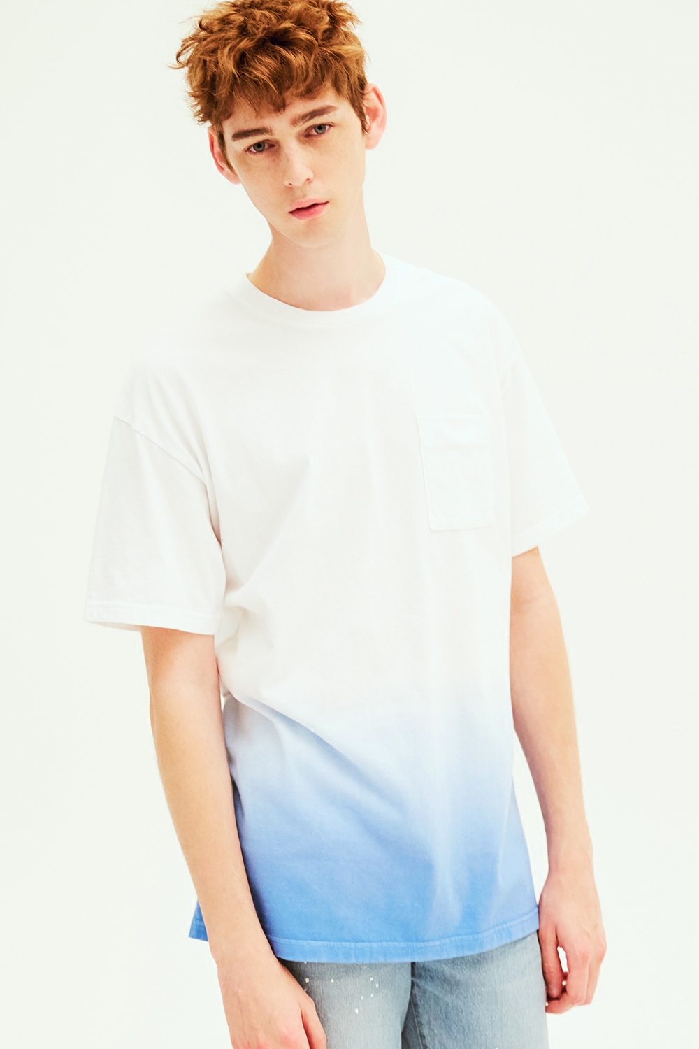 韩国品牌 clip wear gradation tee 短袖圆领t恤