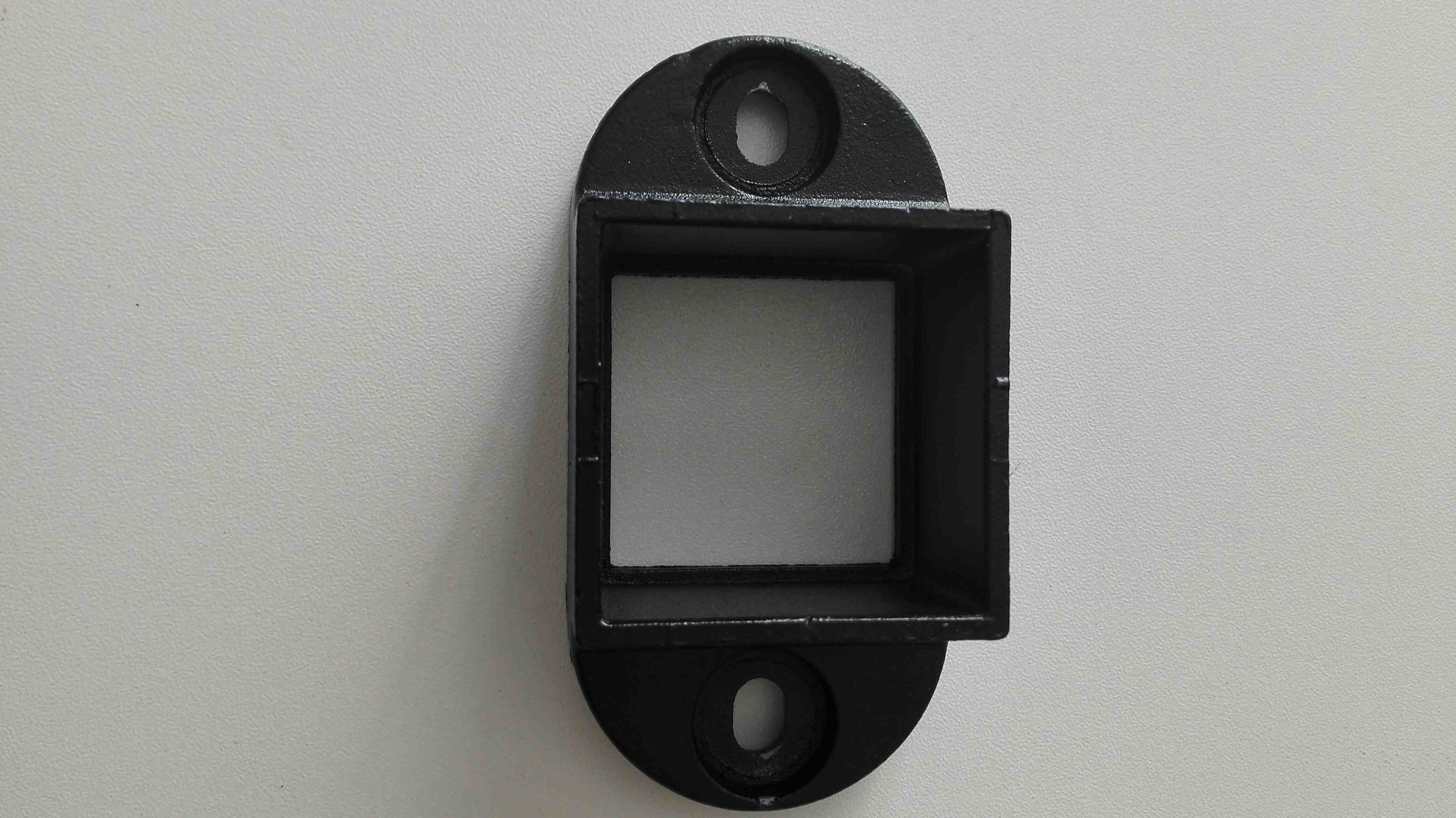 黑砂纹50沉头固定座-铝合金