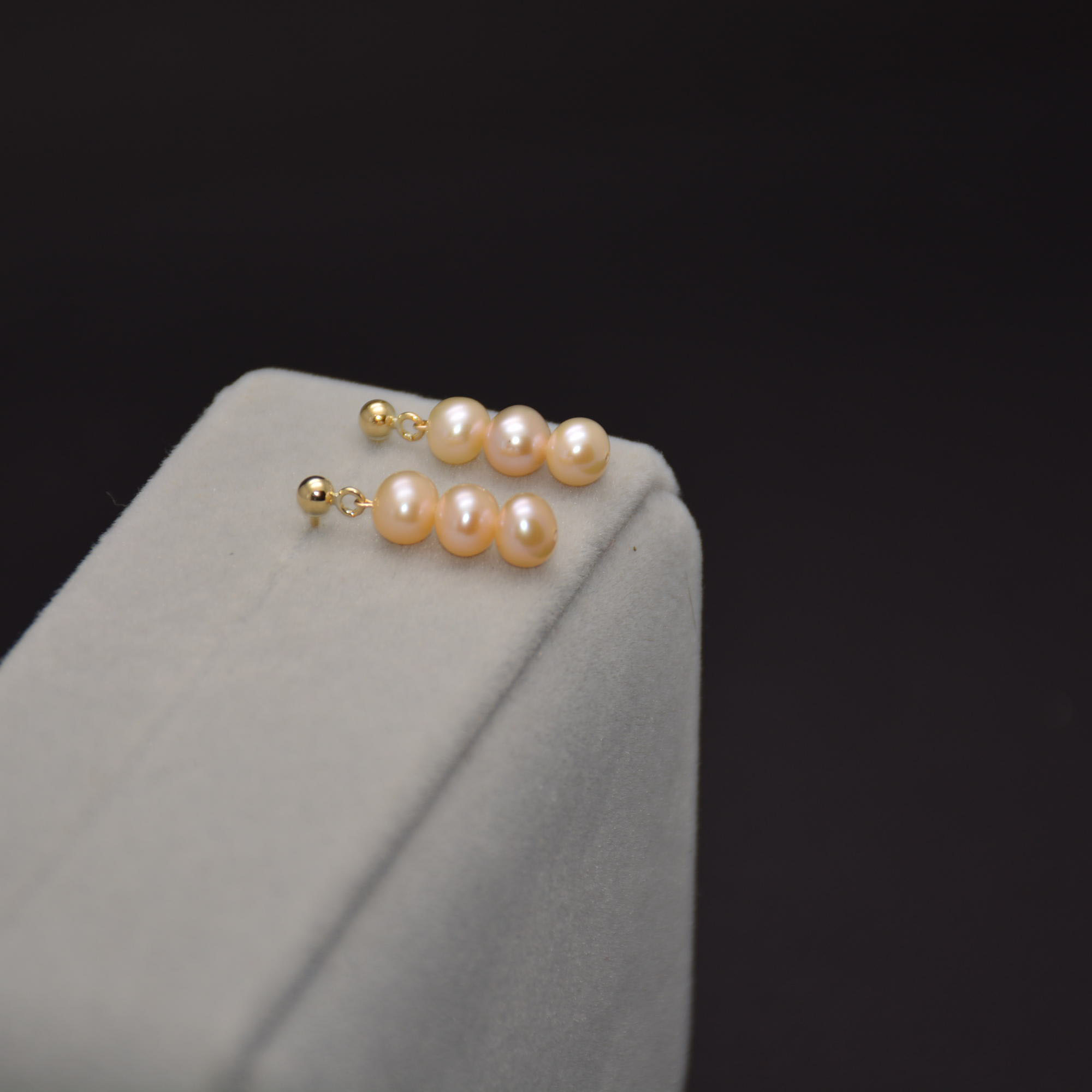 【花蜜】木子耳坠 粉色 14k注金 天然淡水珍珠