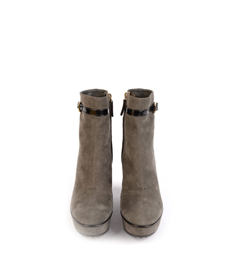 tods女款坡跟皮靴