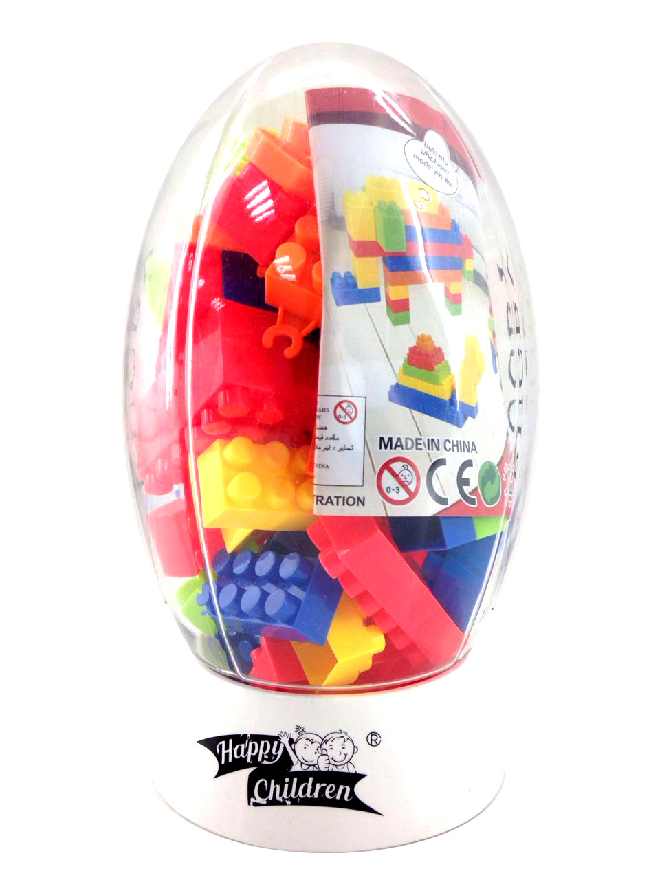 快乐孩子积木 椭圆盒