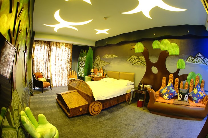 酒店儿童主题夜床设计图片