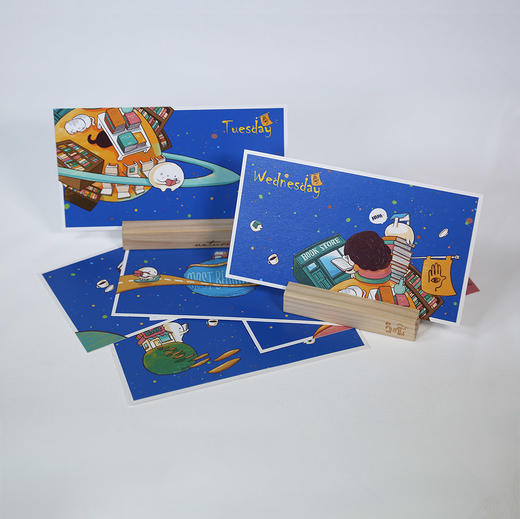 【积分兑换】“书店星球的一周日常”主题明信片 商品图1
