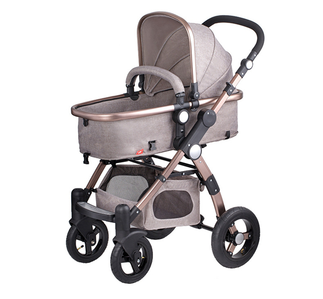 黄金宝贝 高景观婴儿推车 可坐可躺避震轻便折叠