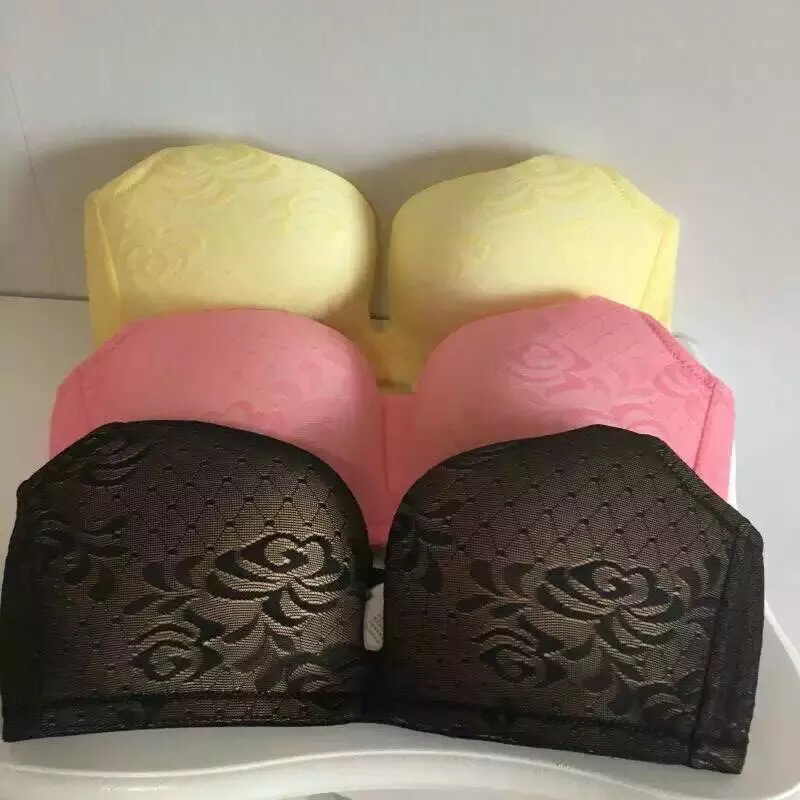 若曼莎新款内衣3802买一送二,冰激凌色超聚拢无痕无钢圈调整型文胸