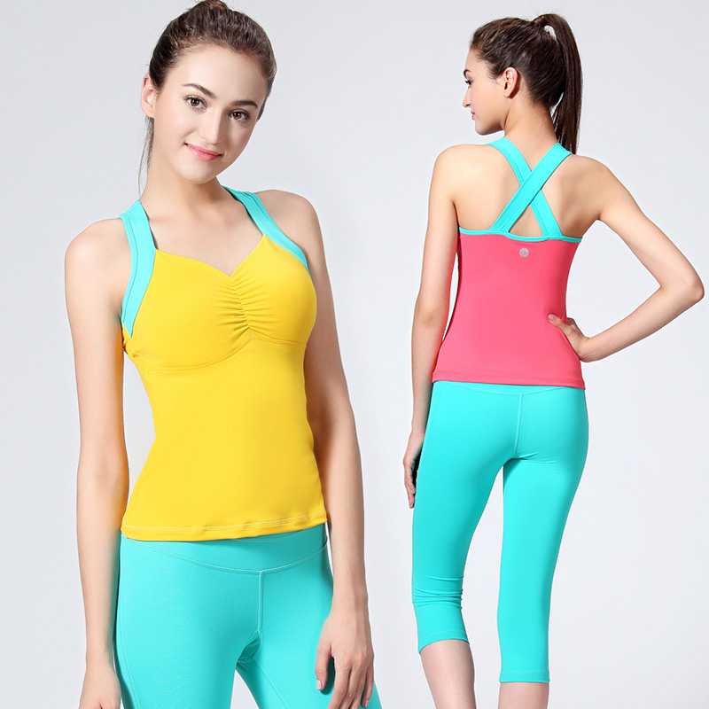 青鸟夏季专业瑜伽服套装女运动瑜珈跑步健身服高温愈加服修身显瘦