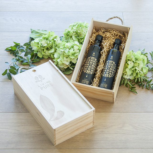 橄榄油双只木盒礼盒