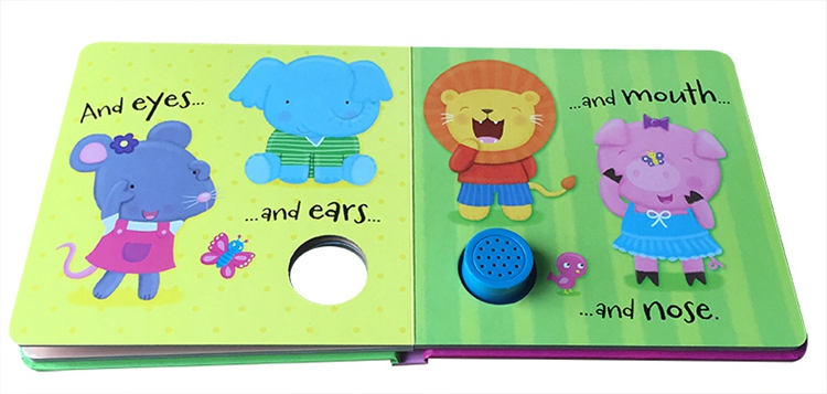 英文原版 head,shoulders,knees and toes 儿歌伴奏有声纸板书