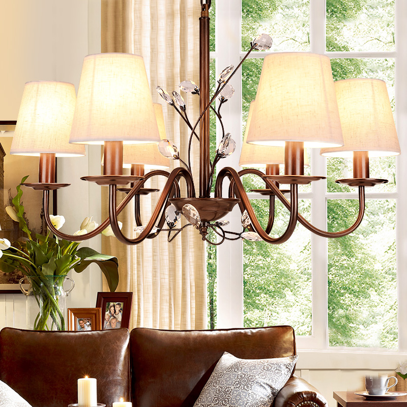 乡村美式铁艺水晶客厅灯餐厅卧室 - 千汇灯饰