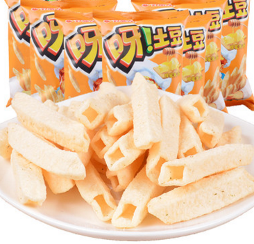 好丽友蜂蜜黄油味薯片薯条好友趣40gx8包 呀!土豆 办公室零食