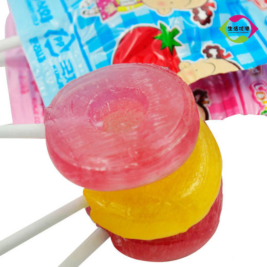 韩国进口 国际loly小丸子水果味糖果 扁形棒棒糖 甜梦棒棒糖104g