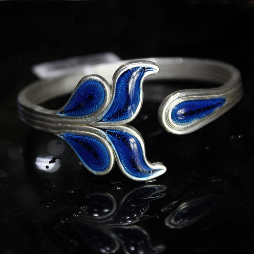 云南珐琅银饰手镯 民族金属艺术大师过鹏儒作品 商品图2