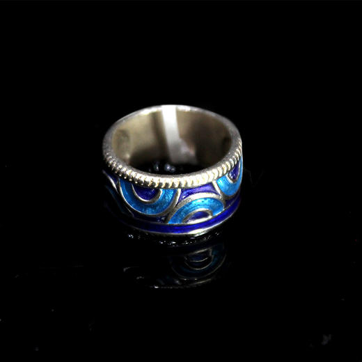 云南珐琅银饰挂坠&amp;戒指 民族金属艺术大师过鹏儒作品 商品图5