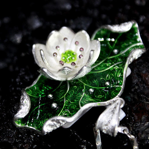 云南珐琅银饰挂坠&amp;戒指 民族金属艺术大师过鹏儒作品 商品图1