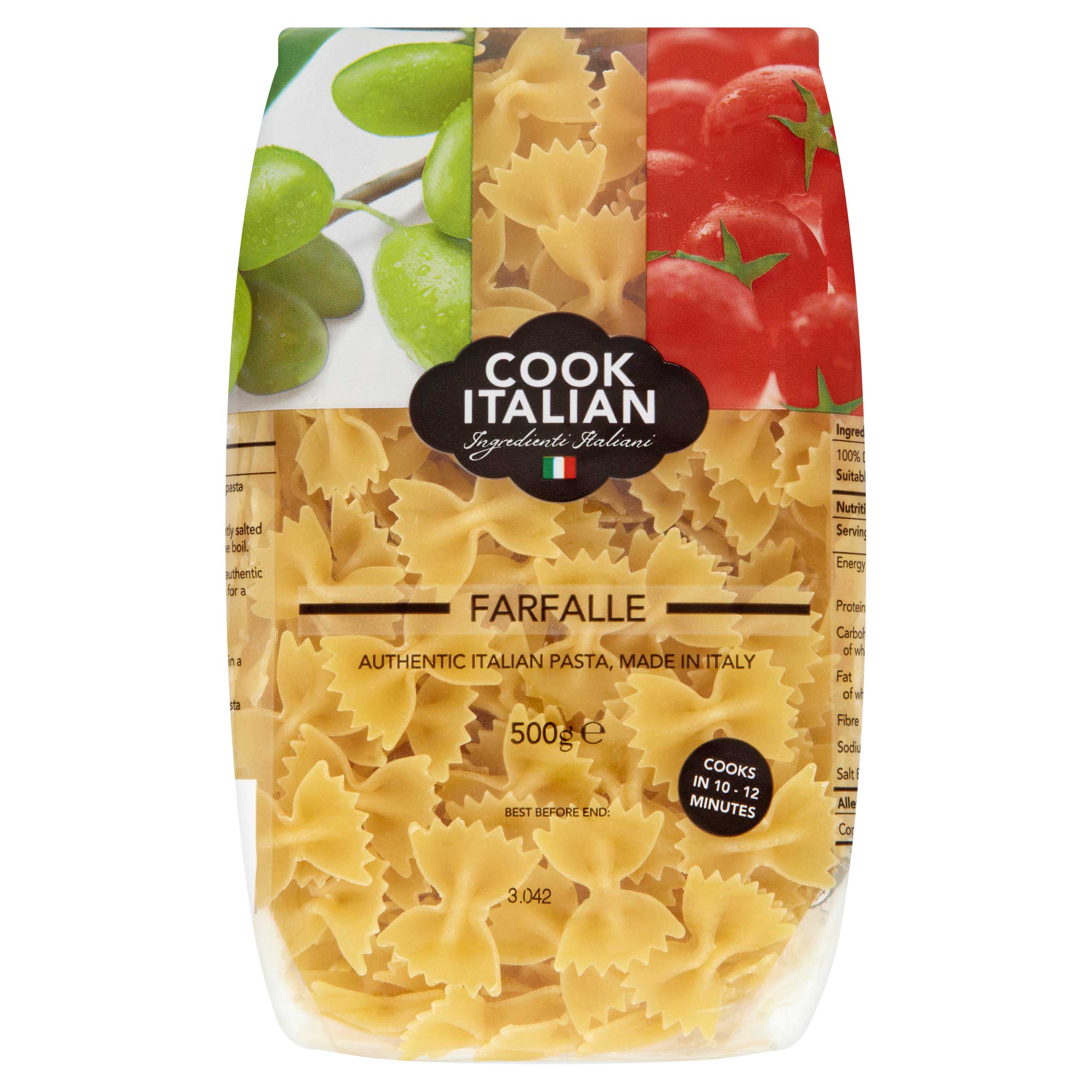 煮意蝴蝶结形意大利面 farfalle