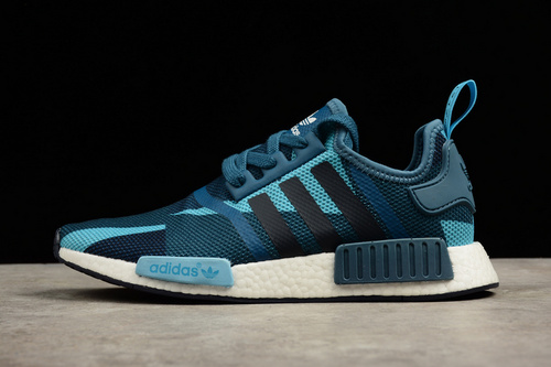 adidas nmd 真爆米花 蓝黑 - 高端复刻