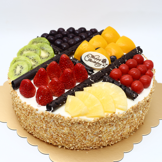 "水果盛宴"天然乳脂奶油蛋糕(c026)送货需要提前8小时下单