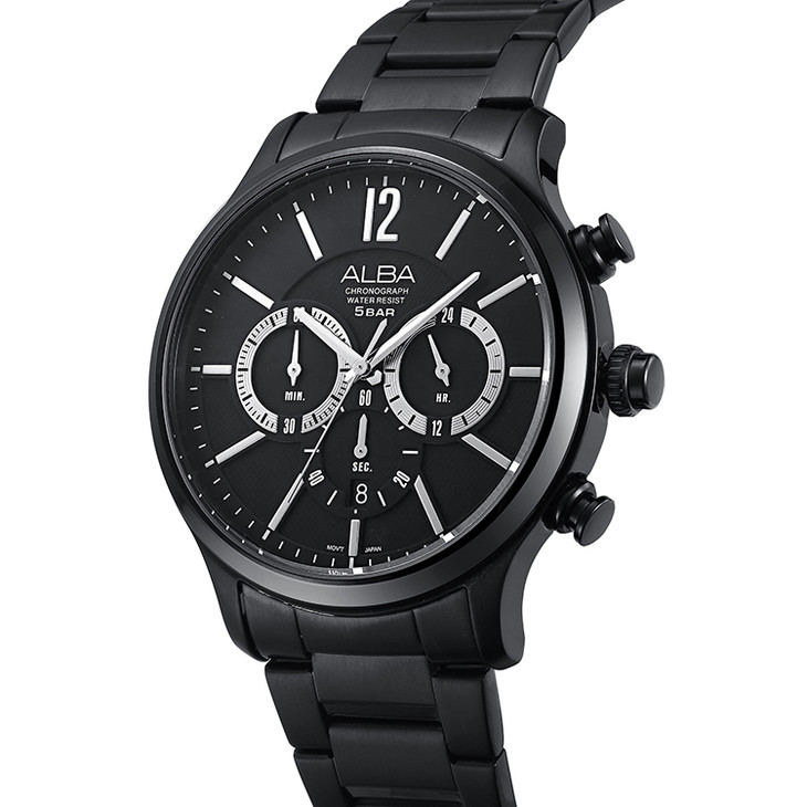 【大鑫老街名品】雅柏alba 尊贵系列 强大计时 魅力黑白配 运动型石英